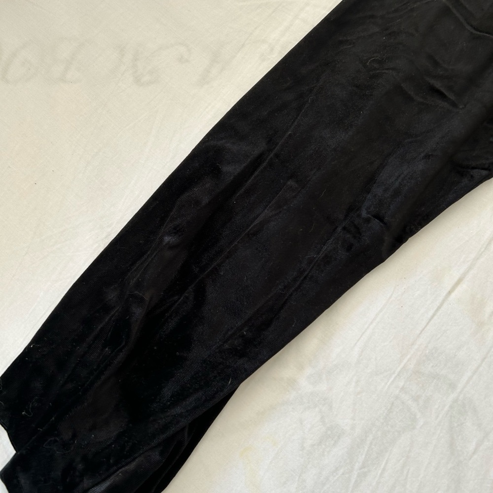 ☀️3/$25 Banana Republic Black Velvet Jumpsuit Sz 6p petite 6 tie waist - Picture 3 of 7